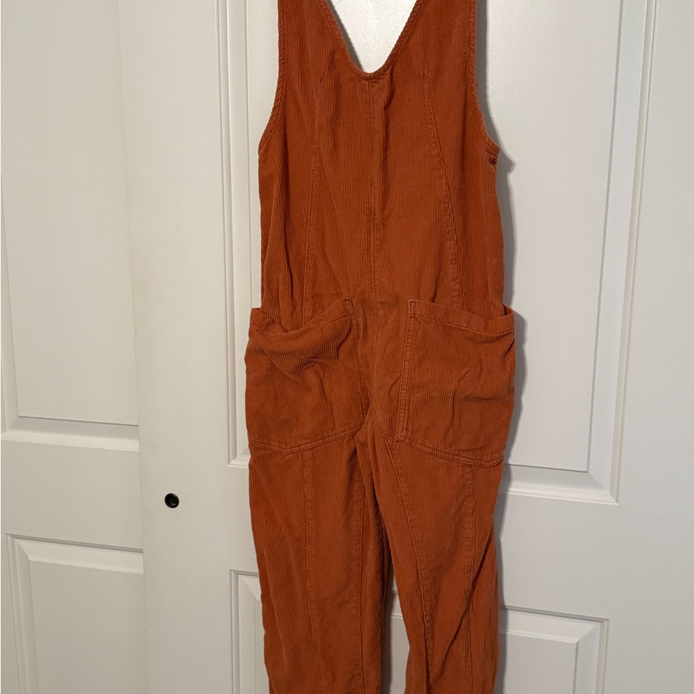 We The Free Rust Corduroy Jumpsuit